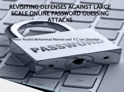 revisiting defenses against large scale online