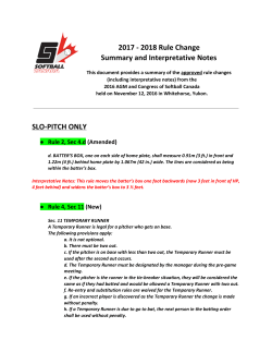 2017 - 2018 Rule Change Summary and