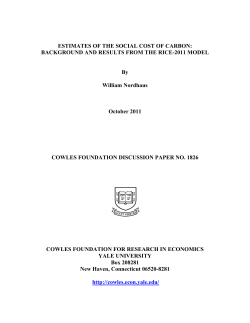 ESTIMATES OF THE SOCIAL COST OF CARBON