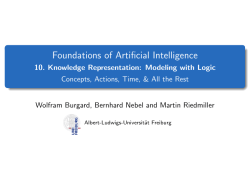 10. Knowledge Representation: Modeling with Logic Concepts