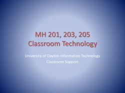 MH CAS Classrooms - University of Dayton