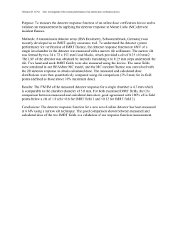 Purpose: To measure the detector response function of an