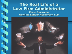 The Real Life of a Law Firm Administrator