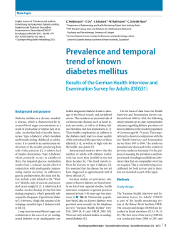 Prevalence and temporal trend of known diabetes mellitus