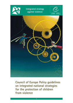 Council of Europe Policy guidelines on integrated national strategies