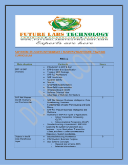 sap bw/bi - Future Labs Technology