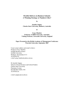 Flexible Delivery in Business Schools: A Winning Strategy or