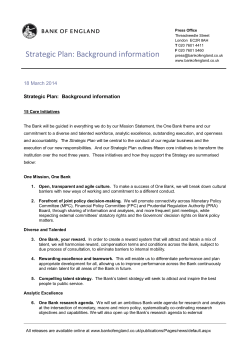 Strategic Plan: Background information