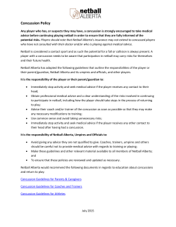 Concussion Policy