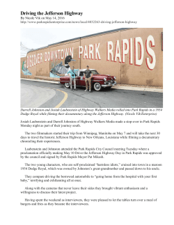Driving the Jefferson Highway - Jefferson Highway Association