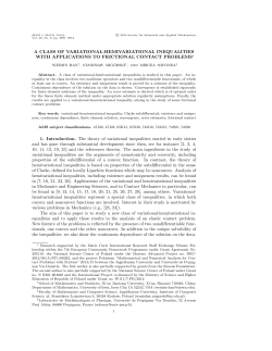 A class of variational-hemivariational inequalities with applications