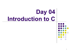 CSSE 332 Introduction to C - Rose