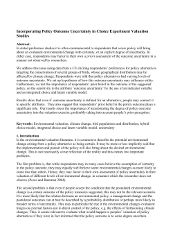 Incorporating Policy Outcome Uncertainty in Choice Experiment