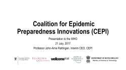 Coalition for Epidemic Preparedness Innovations (CEPI)