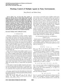 Flocking Control of Multiple Agents in Noisy Environments