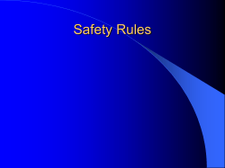 Safety Rules