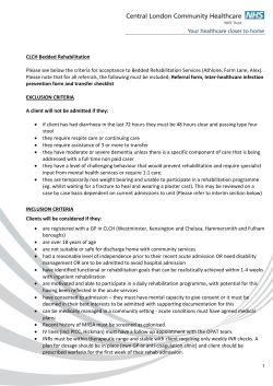 communitity rehabilitation team