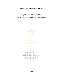 florentin smarandache sequences of numbers involved in