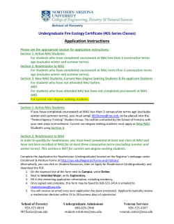 Application Process - Northern Arizona University