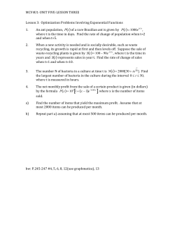 Optimization Problems Involving Exponential Functions