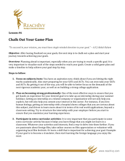 Chalk Out Your Game Plan