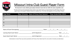 Missouri Intra-Club Guest Player Form