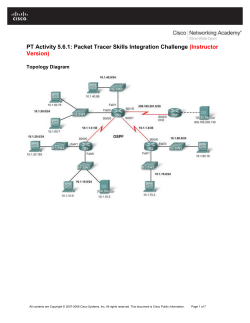Packet Tracer Skills Integration Challenge (Instructor Version)