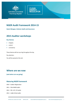 NGER Audit Framework 2014-15