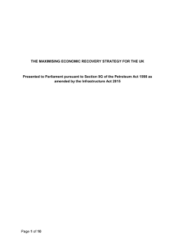 of 10 THE MAXIMISING ECONOMIC RECOVERY STRATEGY FOR