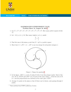 MATHEMATICS ENRICHMENT CLUB. Problem Sheet 13, August