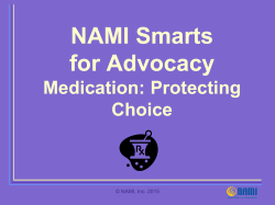 NAMI Smarts for Advocacy Medication: Protecting Choice
