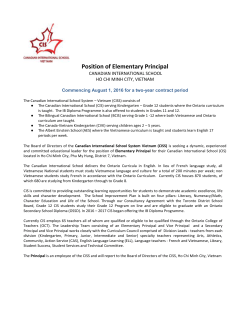 ho chi minh city, vietnam - Toronto District School Board