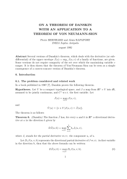 on a theorem of danskin with an application to a - Sophia