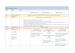 Schedule for Reykjavik MC Meeting