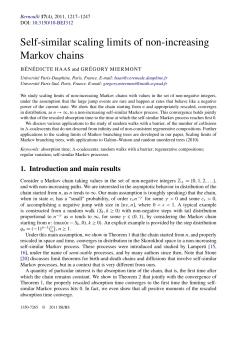 Self-similar scaling limits of non-increasing Markov