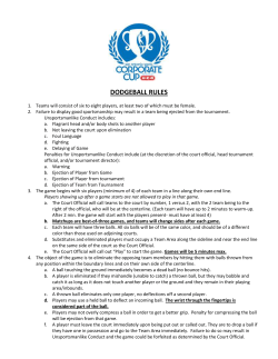 dodgeball rules - San Antonio Sports