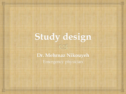 Cross-sectional studies An