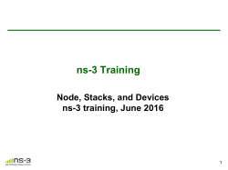 ns-3 Training Node, Stacks, and Devices ns