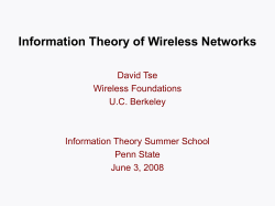 Information Theory Summer School 2008
