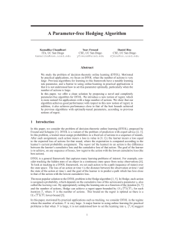 A Parameter-free Hedging Algorithm