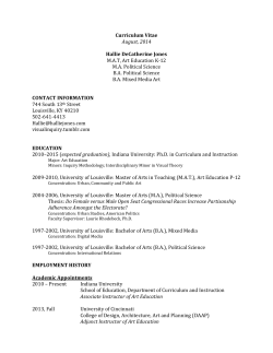 1999-2002 University of Louisville, Hite Art Institute