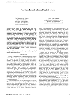 First Steps Towards a Formal Analysis of Law