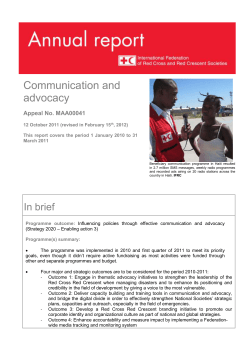Communication and advocacy