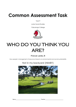 Common Assessment Task