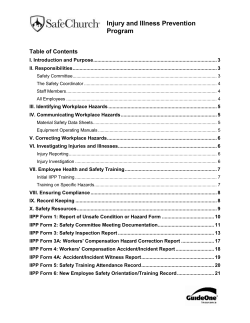 Injury and Illness Prevention Program (Customizable)