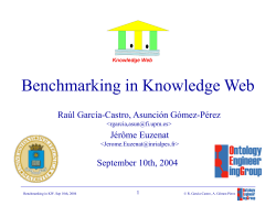 Benchmarking in KW slides