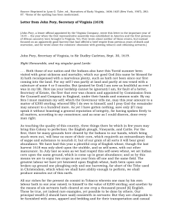 Source: Reprinted in Lyon G. Tyler, ed., Narratives of Early Virginia