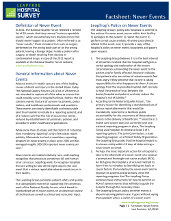 Factsheet: Never Events