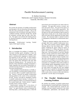 Parallel Reinforcement Learning - Personal Pages