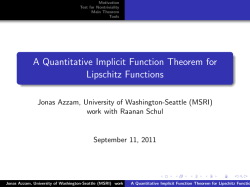 A Quantitative Implicit Function Theorem for Lipschitz Functions